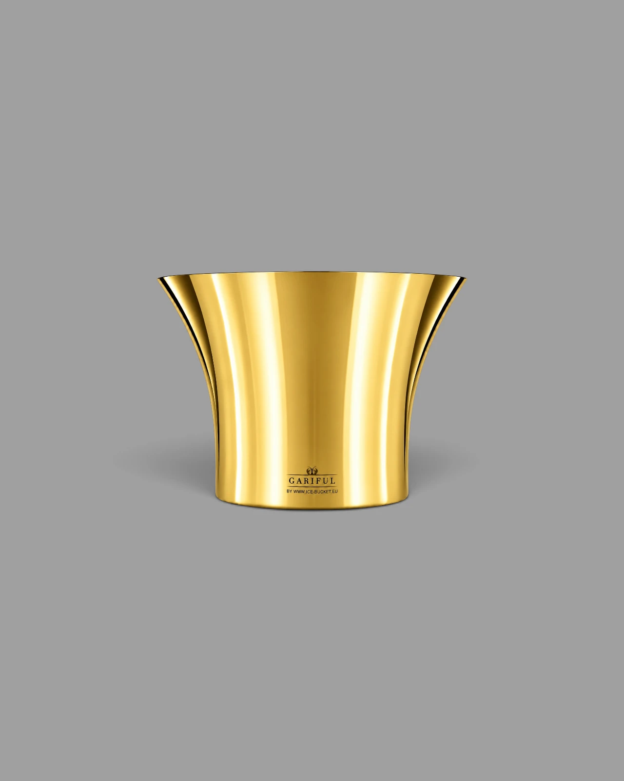 Gariful branded ice bucket, gold finish