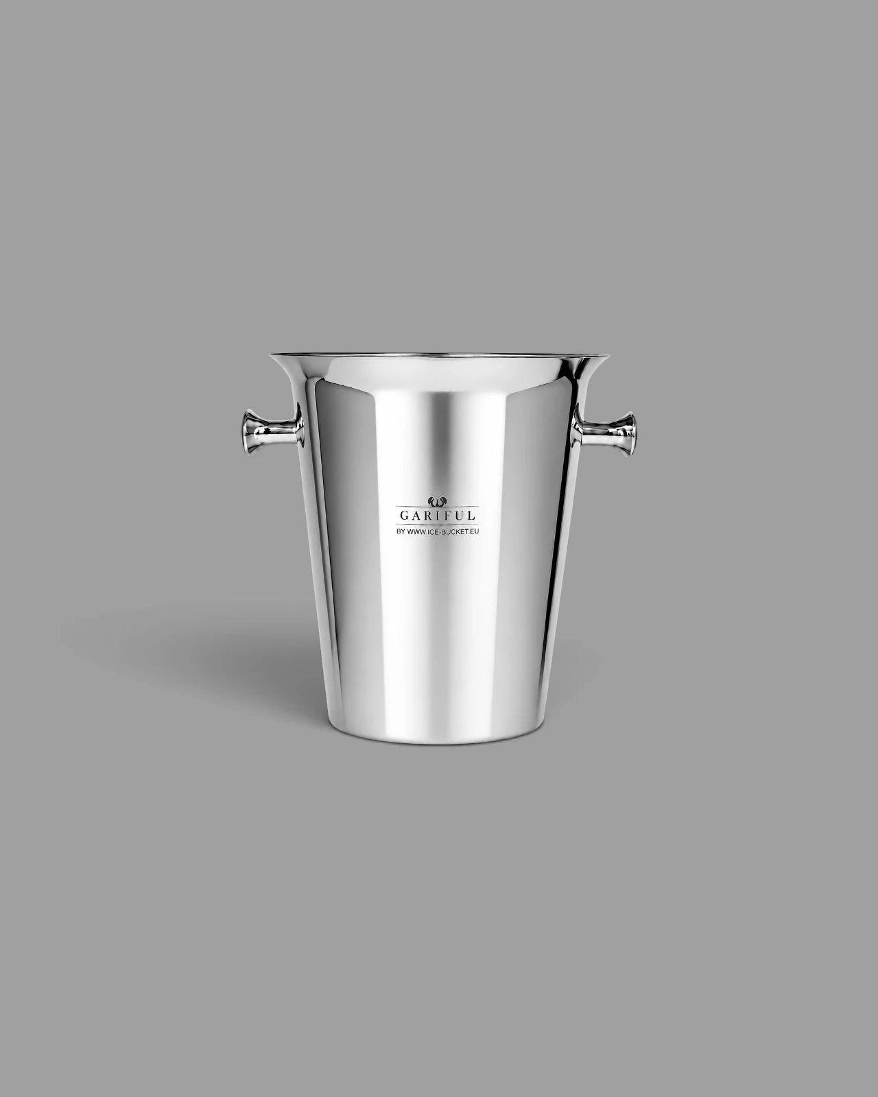 Gariful branded ice bucket, silver finish