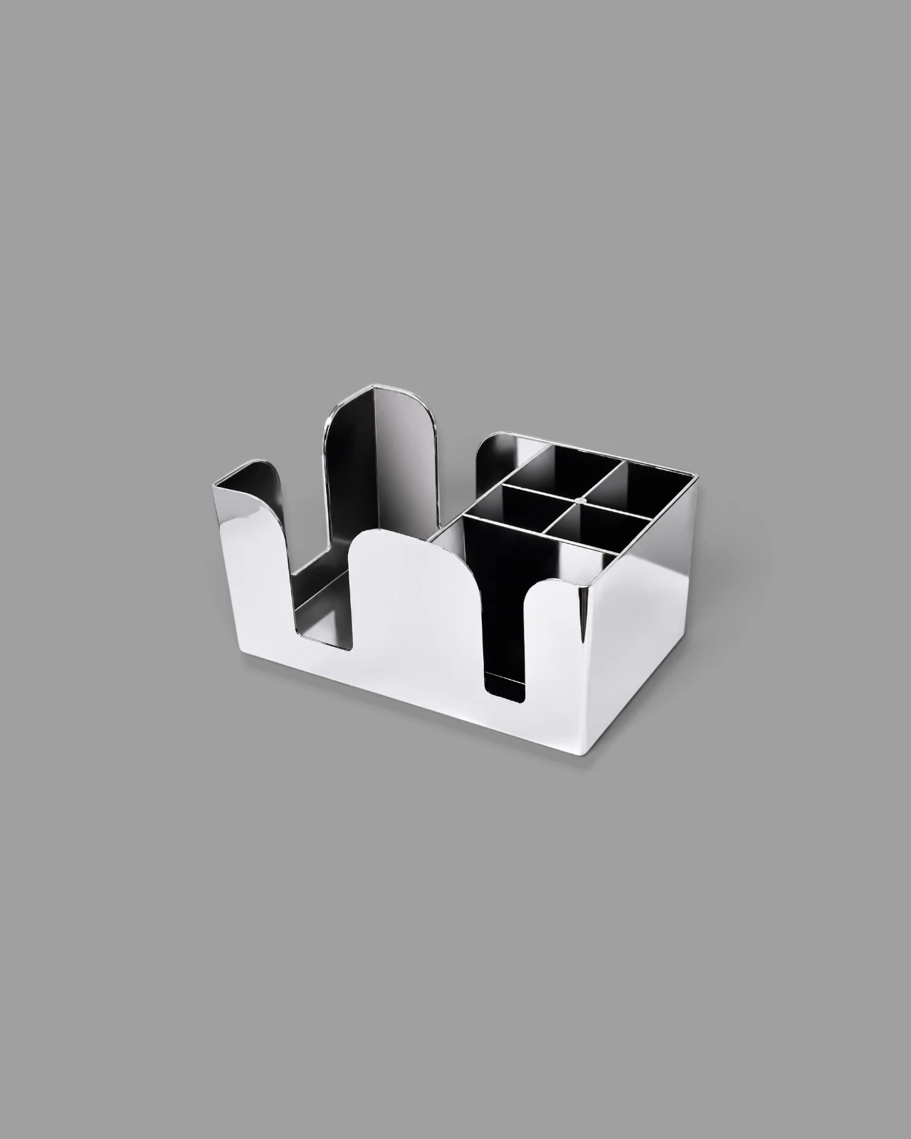 Image du produit Organiseur de bar pour pailles, serviettes etc. Chromé